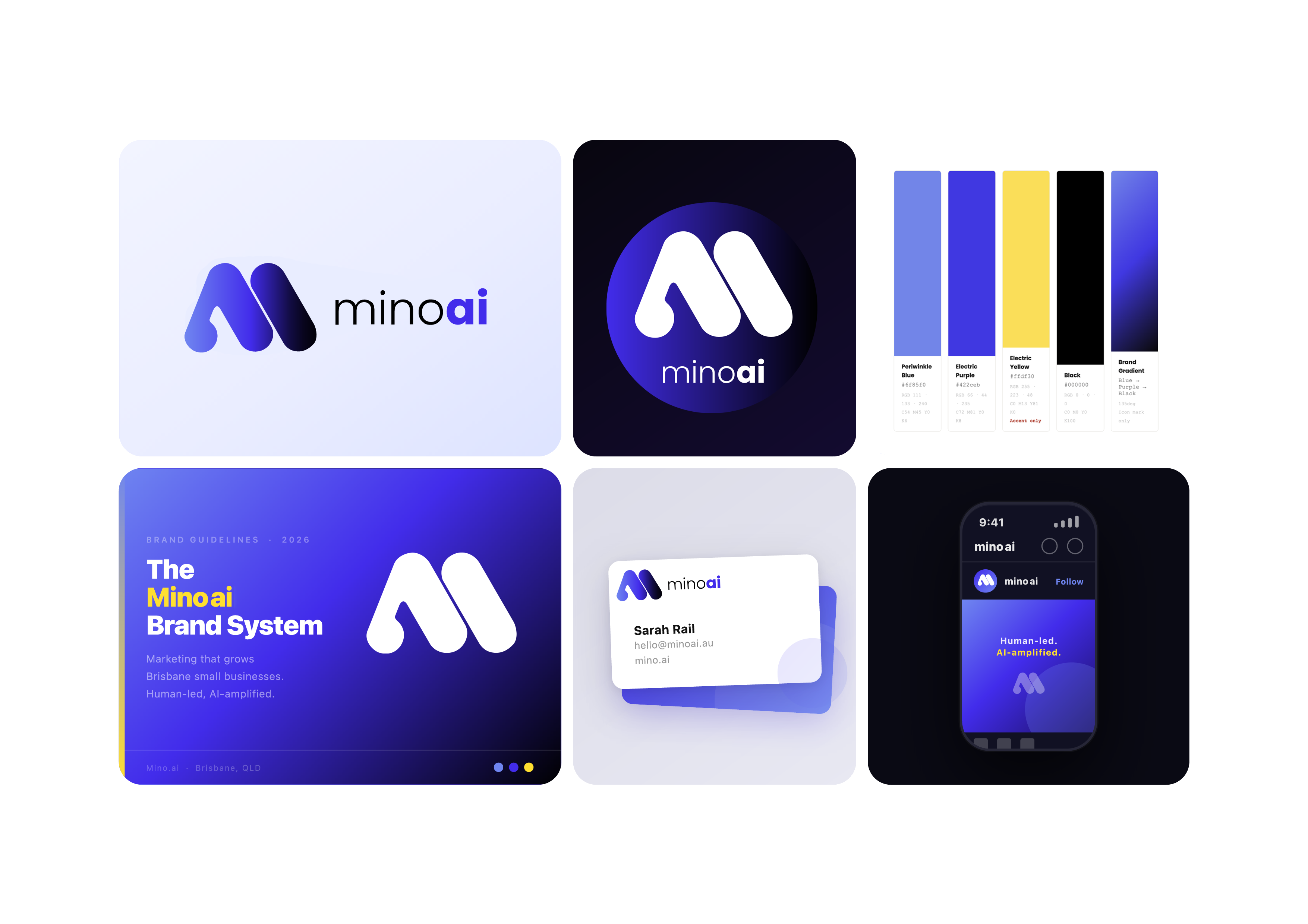 Mino AI brand identity system