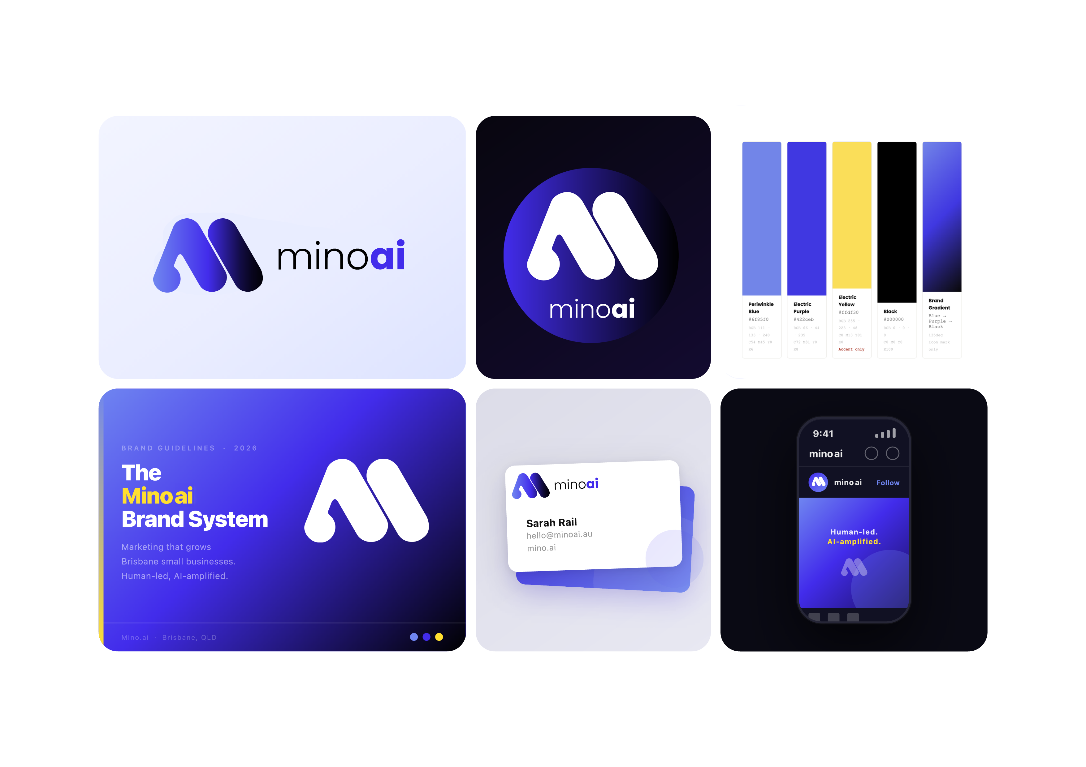 Mino AI brand identity system
