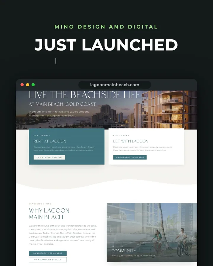 Just launched: the new Lagoon Main Beach website