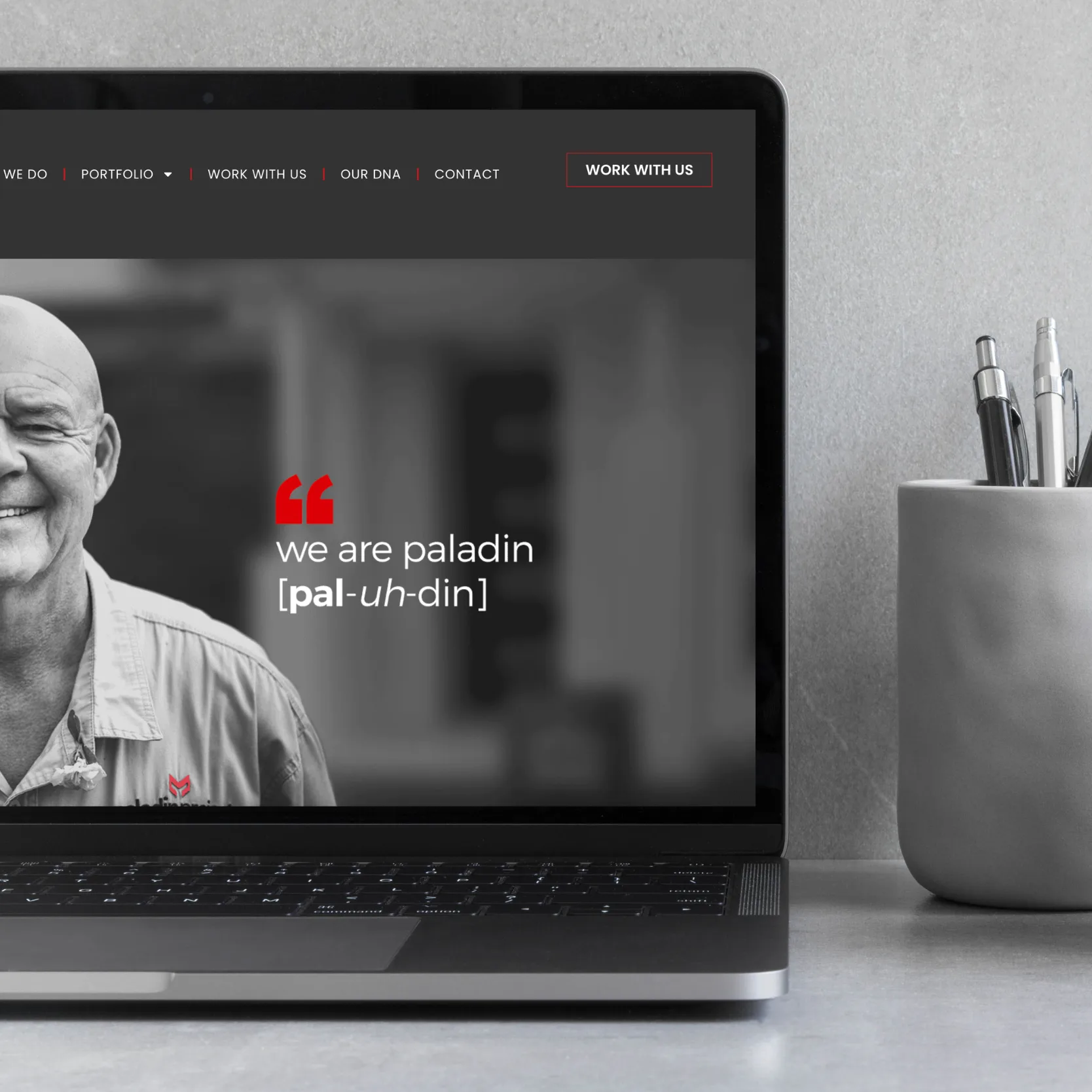 Paladin Projects website design, Portfolio